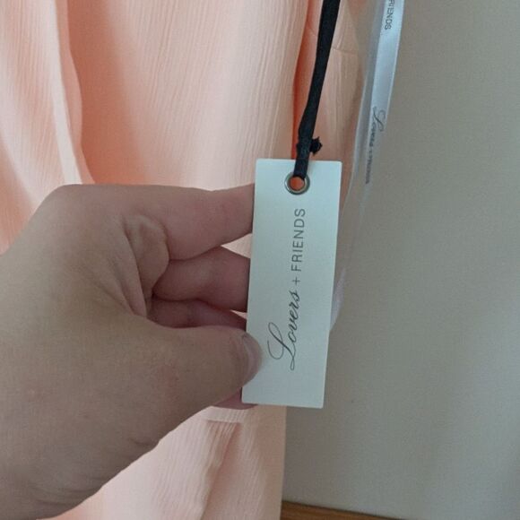 Lovers + Friends Soulmate Surplice Mini Dress Papaya ASO Jane The Virgin Medium - Picture 5 of 10